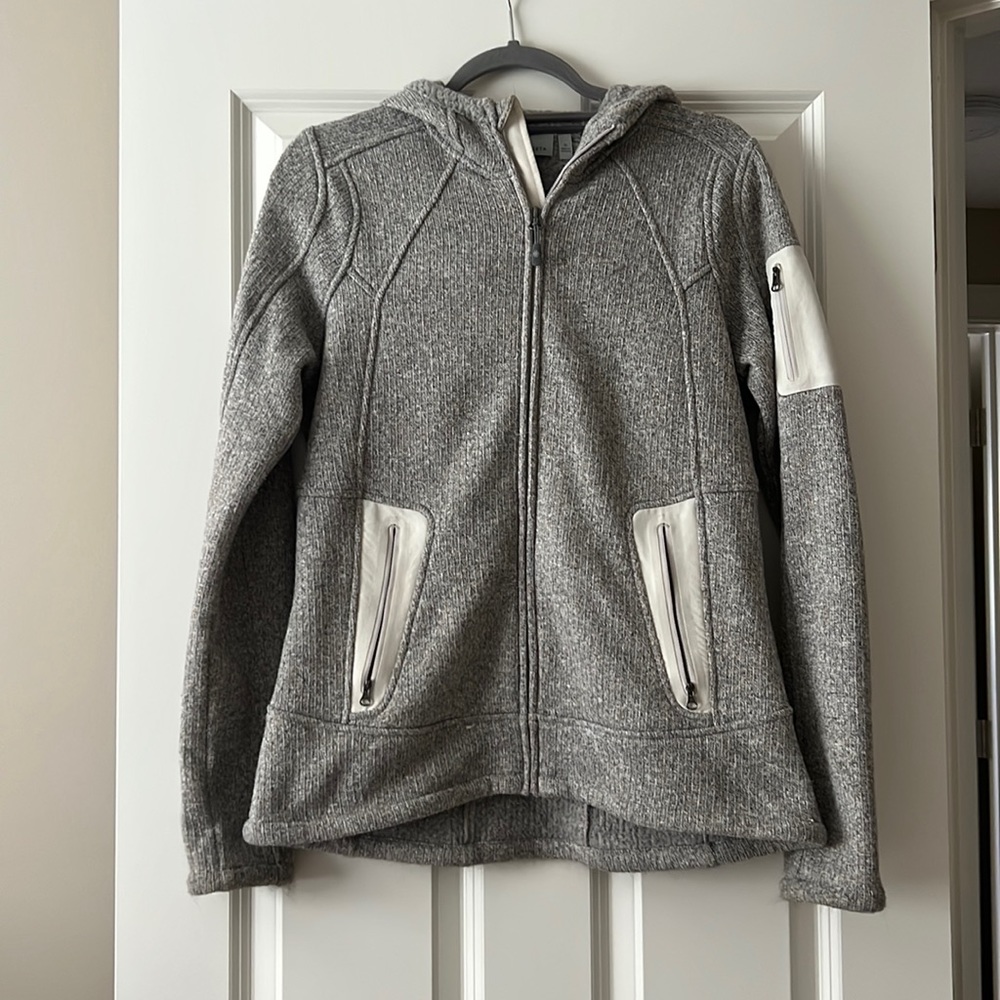 Athleta Knit Fleece Embroidered Hoodie